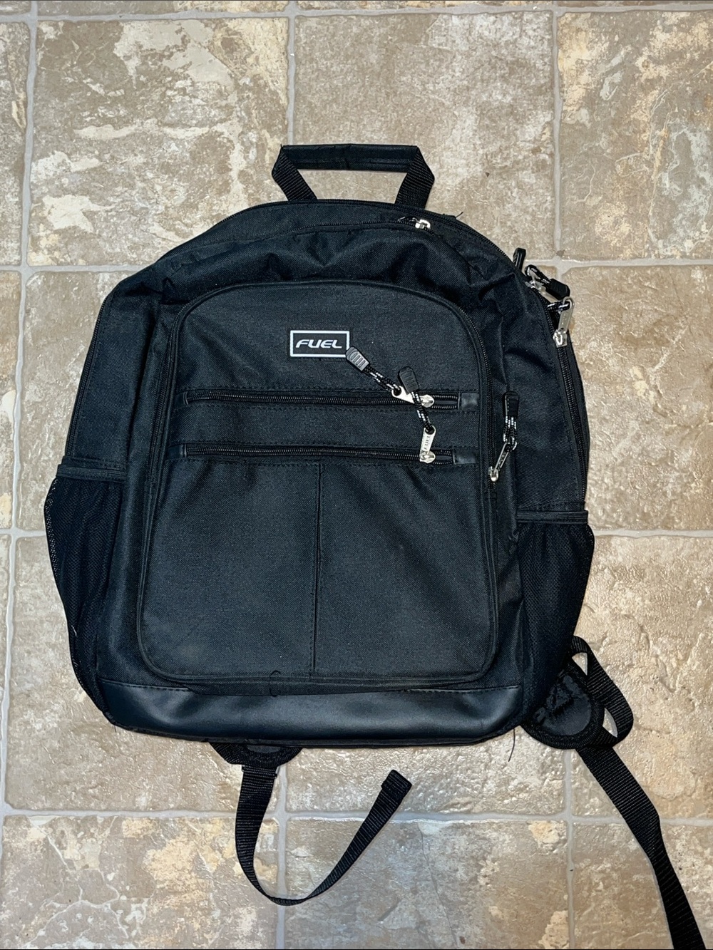 Fuel Black Men's Backpack with Organized Storage